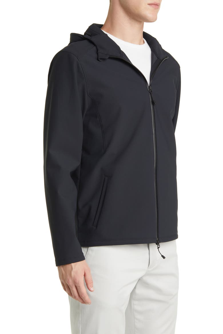 Stinger Water Resistant Hooded Jacket, Alternate, color, BLACK