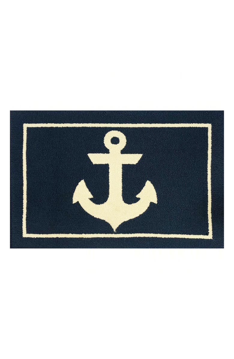 R16 HOME Anchor Indoor/Outdoor Doormat, Main, color, Blue/ White