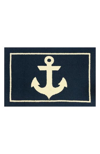 R16 Home Anchor Indoor/outdoor Doormat In Blue/white