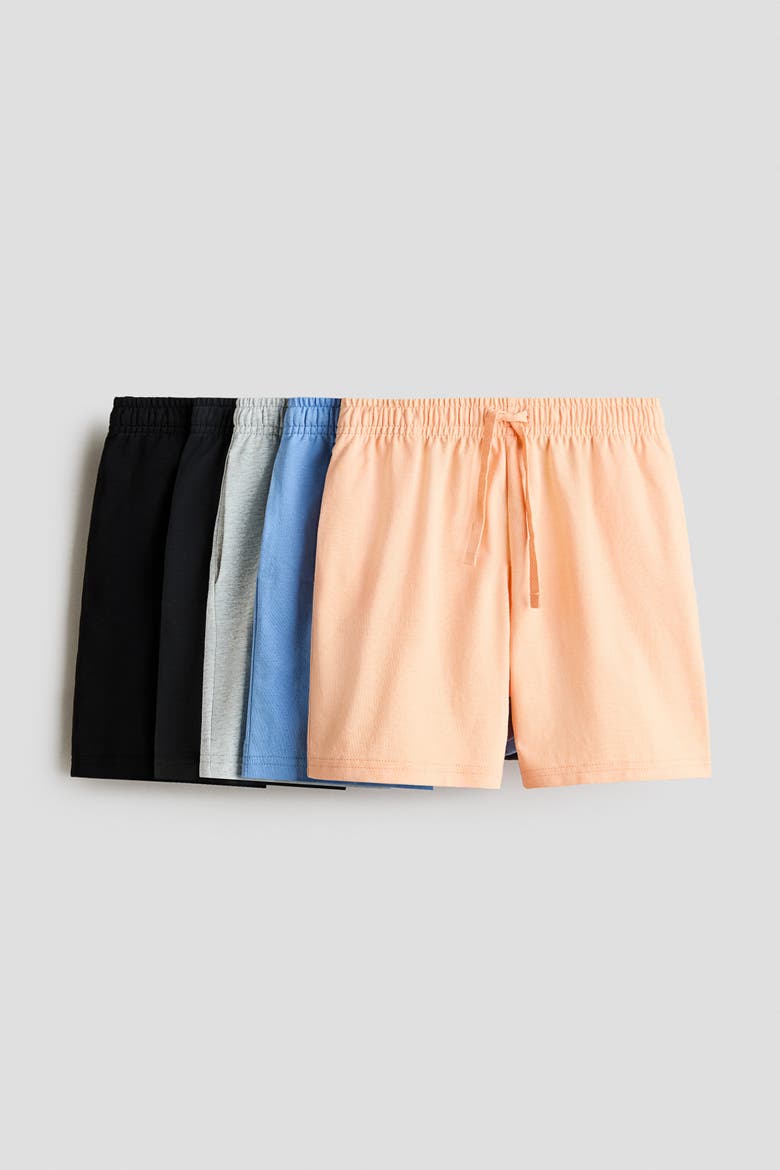 5-pack Cotton Jersey Shorts, Alternate, color, Apricot/blue