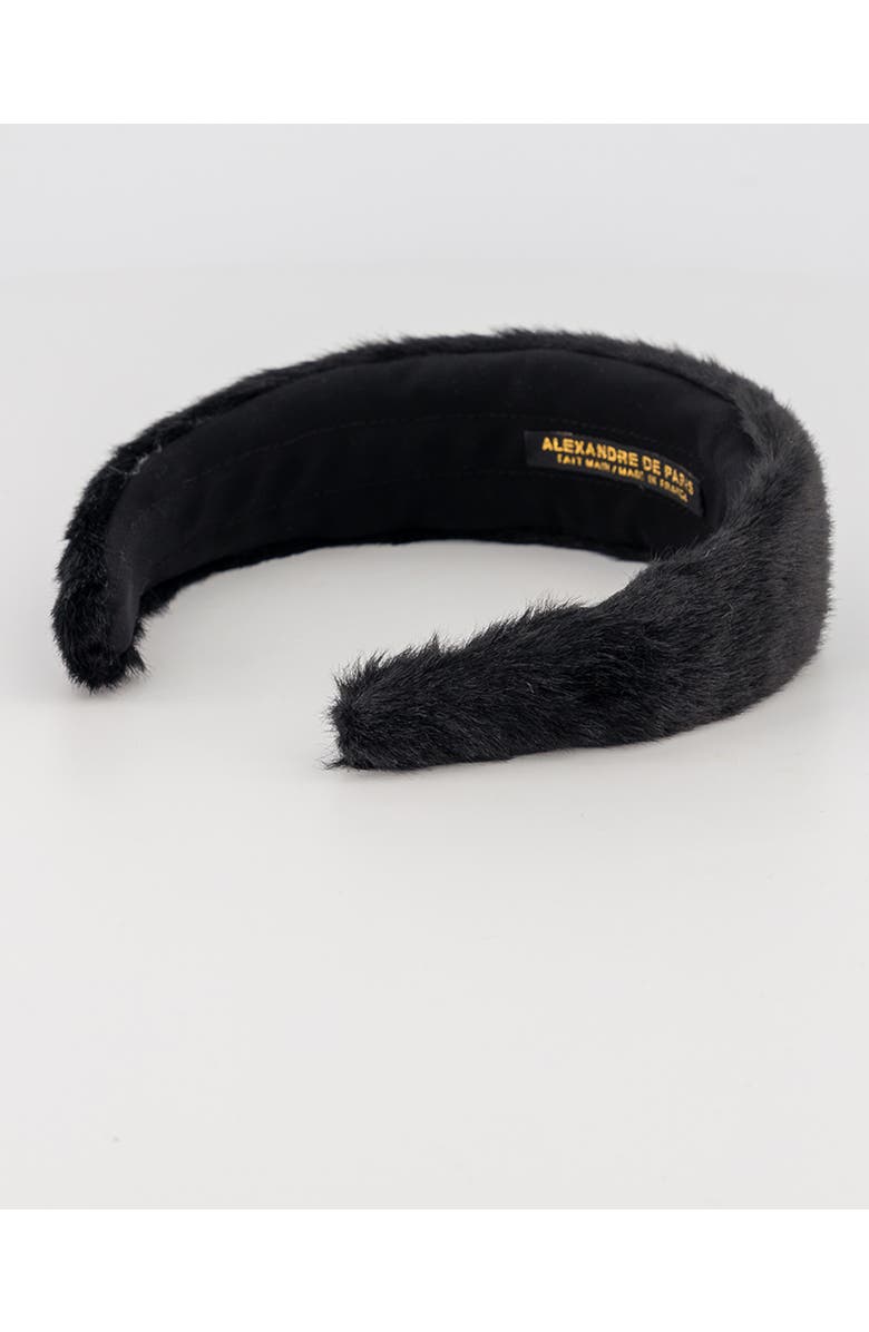 Alexandre de Paris Faux Fur headband, Alternate, color, Black