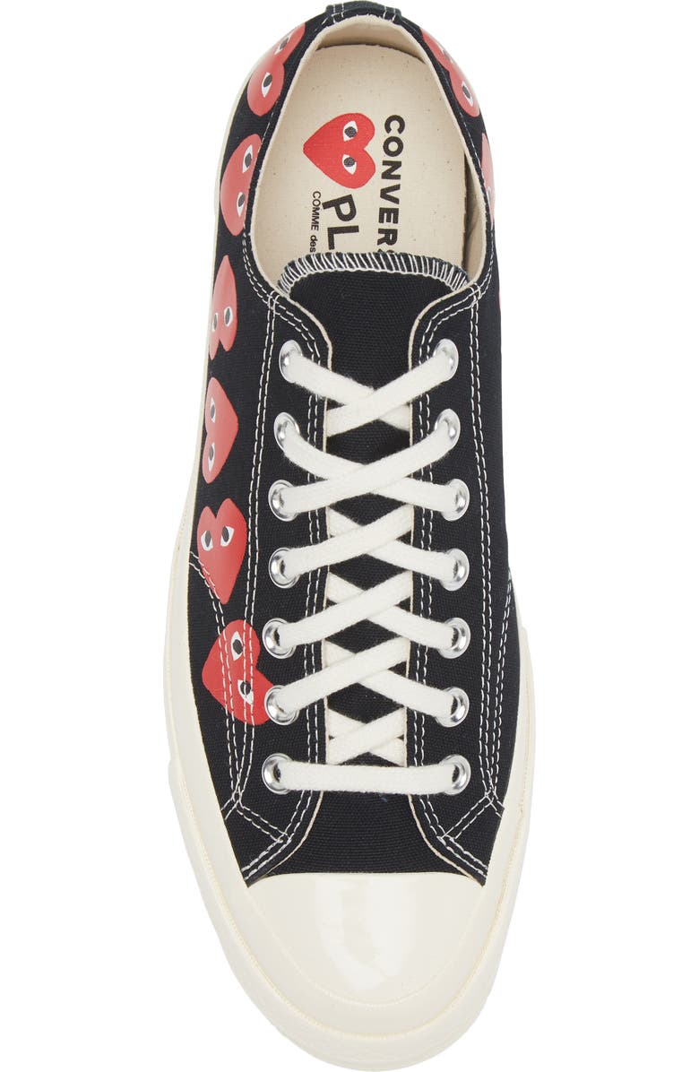 Comme des Garçons PLAY x Converse Gender Inclusive Chuck Taylor<sup>®</sup> Heart Low Top Sneaker, Alternate, color,