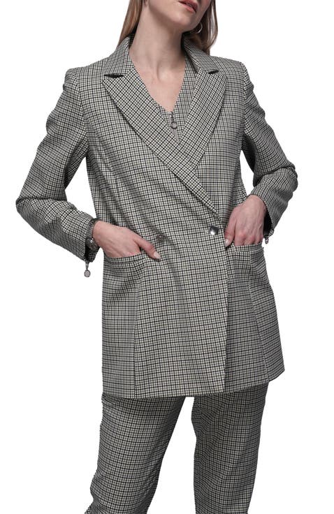 The Empower Zipper Double Breasted Blazer