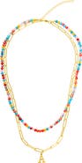 Adornia Initial Water Resistant Layered Necklace