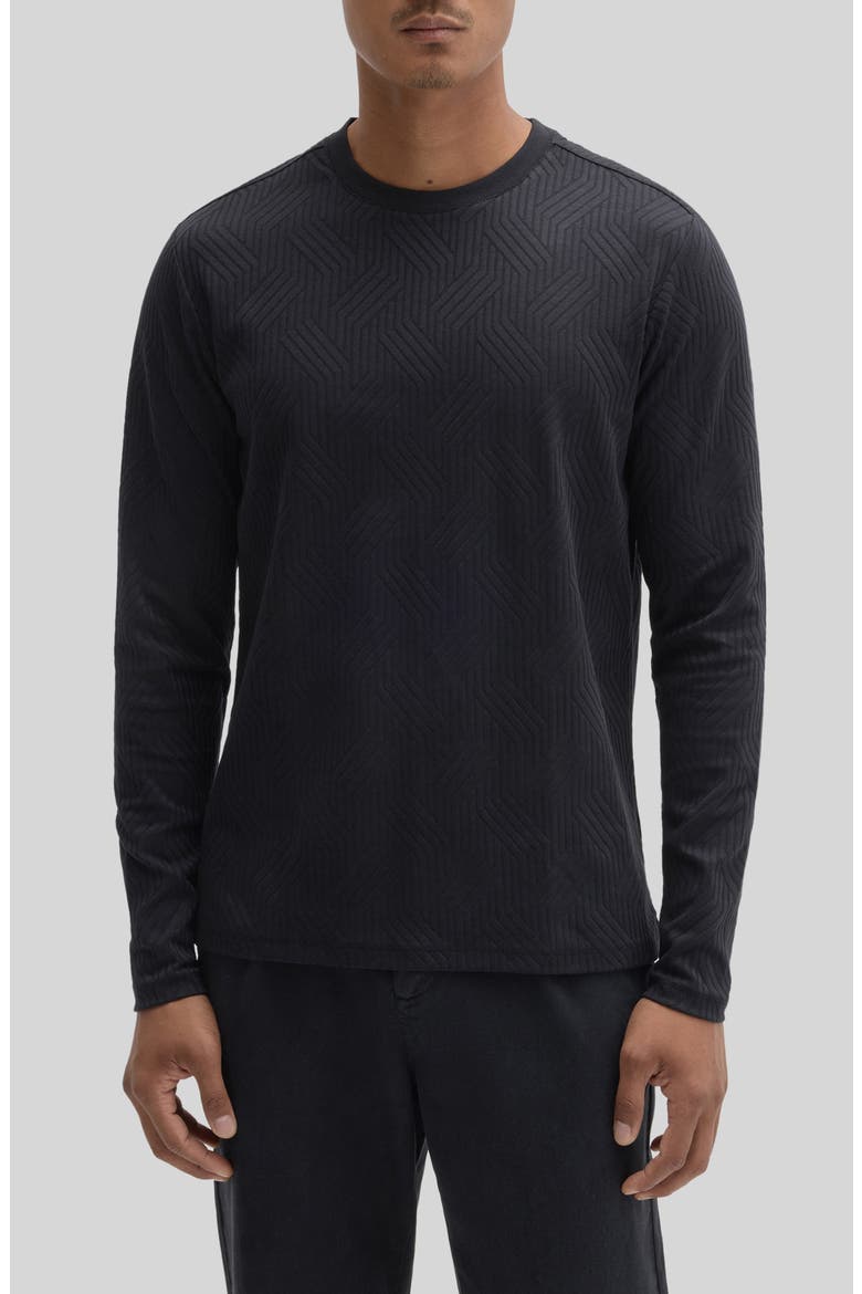 Anderson Long Sleeve Geometric T-Shirt, Main, color, BLACK