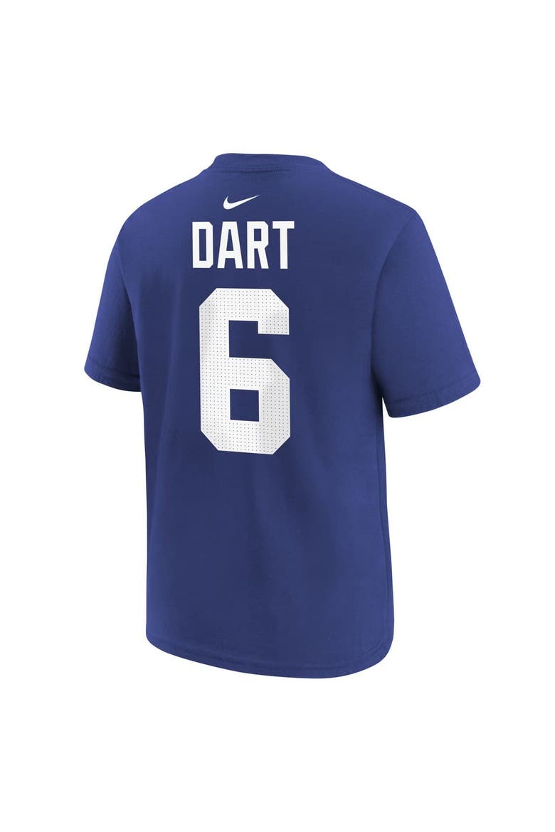 Youth Nike Jaxson Dart Royal New York Giants Name & Number T-Shirt, Alternate, color, Royal