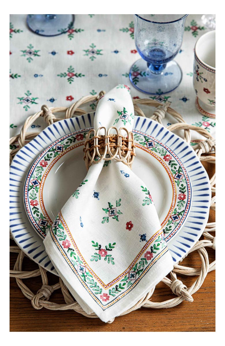 Juliska Heidi Set of 4 Linen Napkins, Alternate, color, Multi