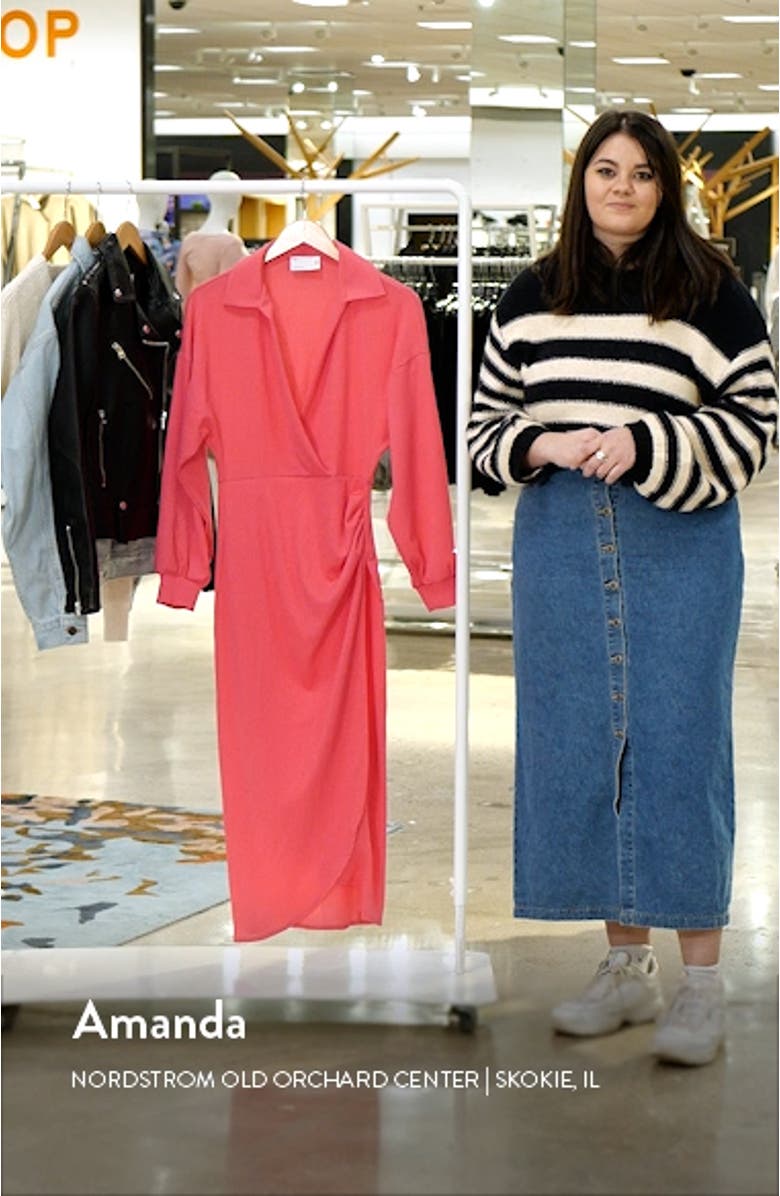 Long Sleeve Tulip Hem Dress, sales video thumbnail