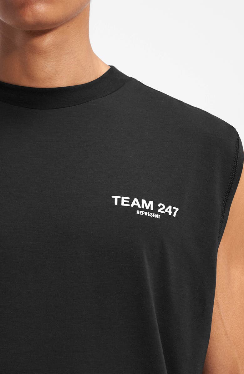 Represent Team 247 Oversize Graphic Tank, Alternate, color, Jet Black