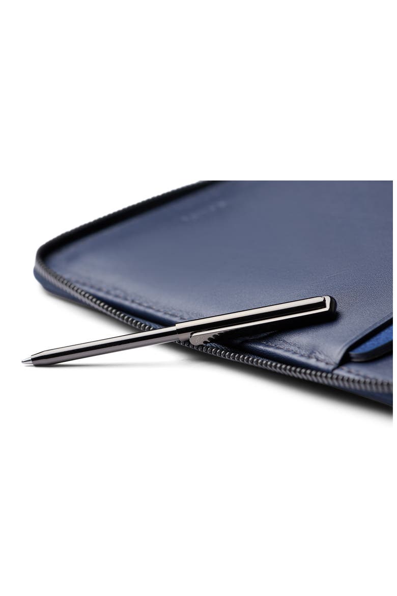 Leather RFID Travel Folio, Alternate, color, NAVY
