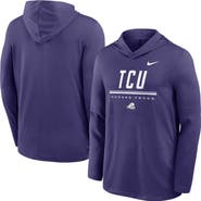 Nike Men's Nike Purple TCU Horned Frogs 2026 Sideline Dri-FIT Lightweight Hooded Top