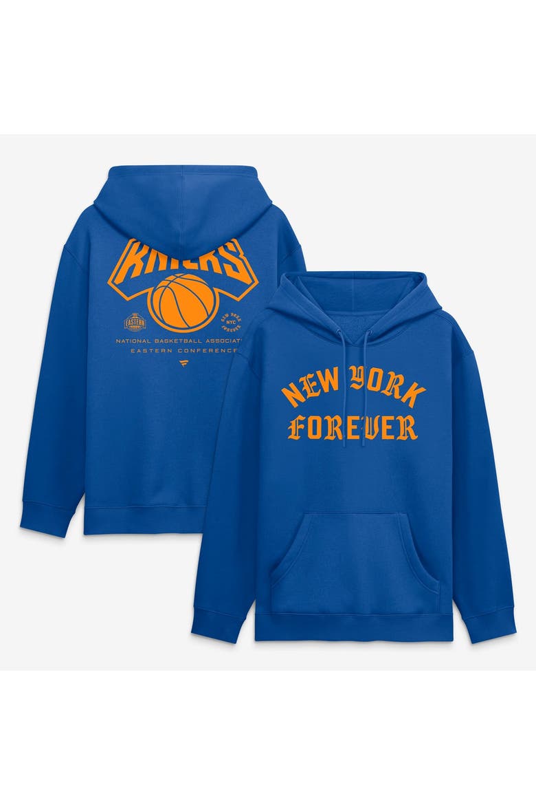 Men's Fanatics Blue New York Knicks NY Forever Legacy Hoodie, Main, color, Blue