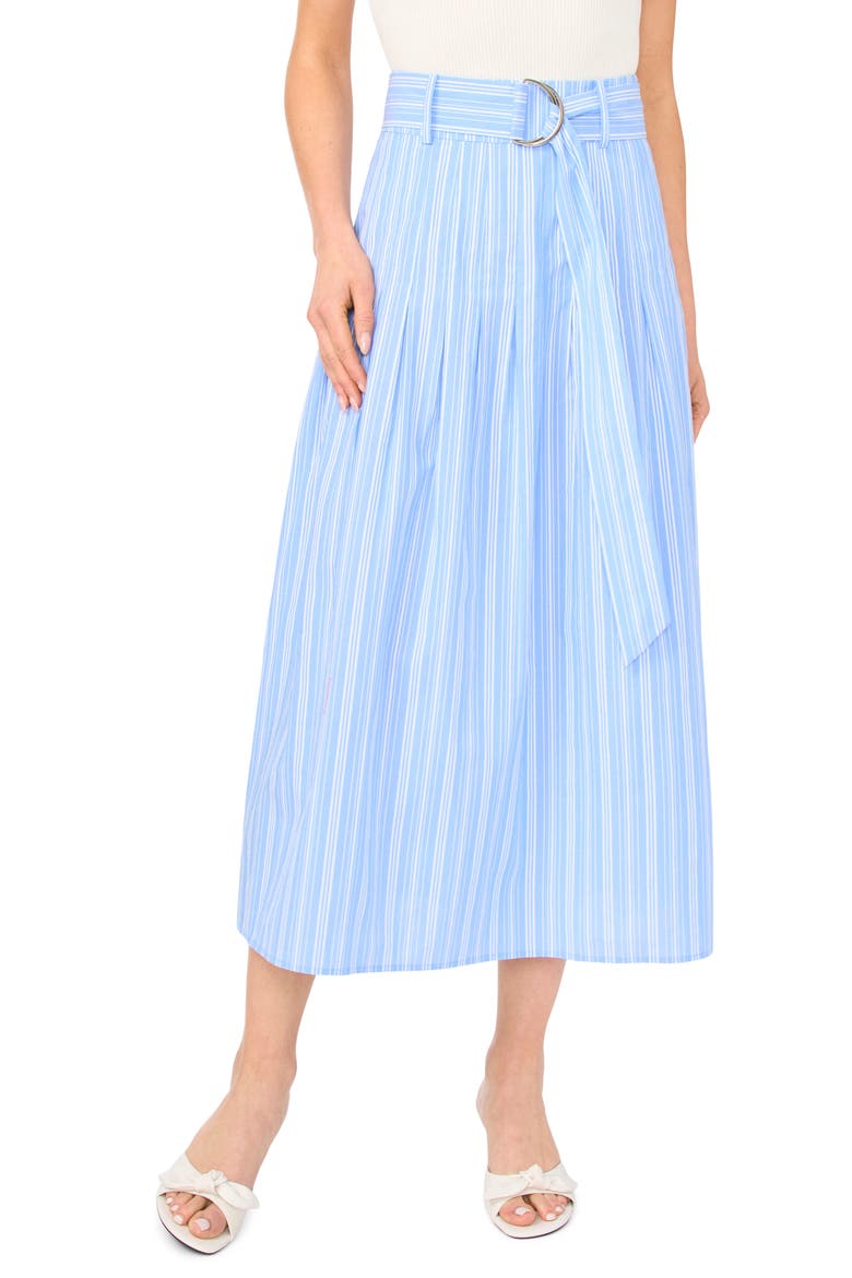 Carrie Stripe Midi Skirt, Main, color, GRANADA SKY