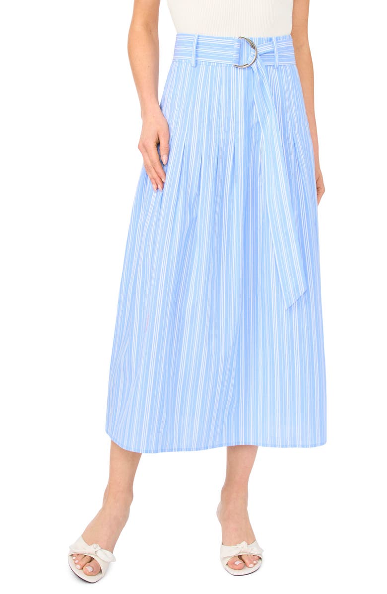Ted Baker Carrie Stripe Midi Skirt, Main, color, Granada Sky