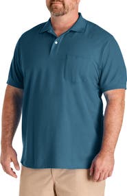 Harbor Bay by DXL Big & Tall Pocket Piqué Polo Shirt