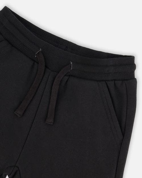 Deux Par Deux Fleece Sweatpants With Pockets In Black