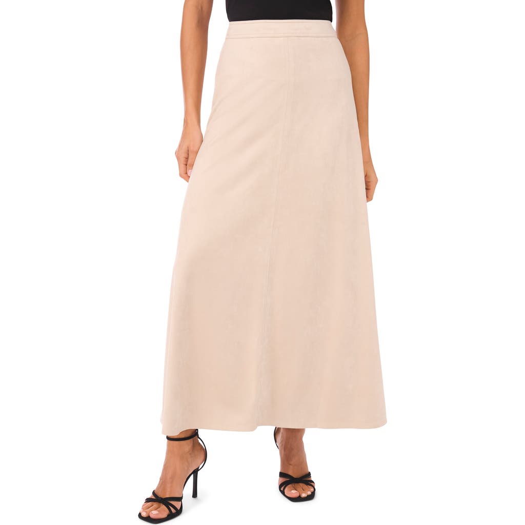 Vince Camuto Faux Suede A-line Skirt In Neutral