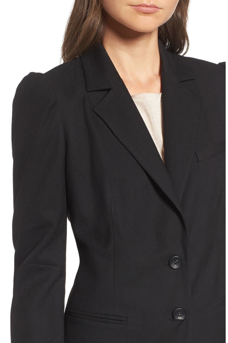 x Something Navy Blazer, Alternate, color, BLACK