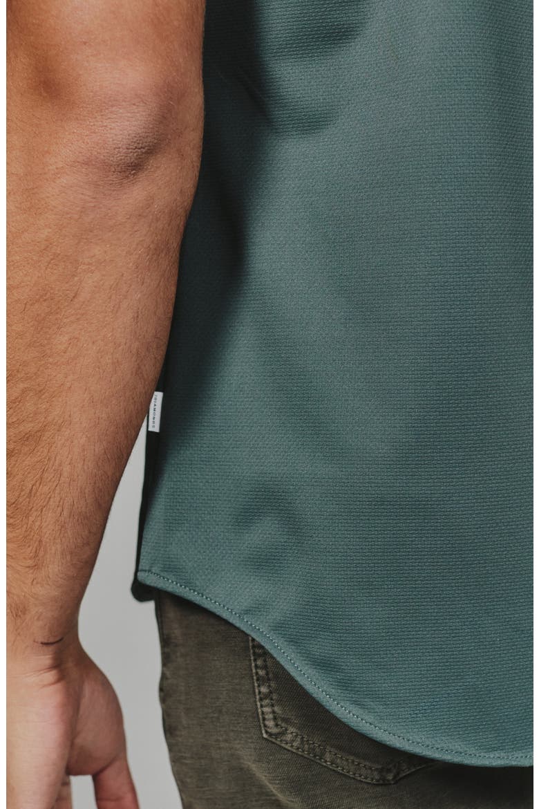 Owen Solid Short Sleeve Performance Button-Up Shirt, Alternate, color, BASIL