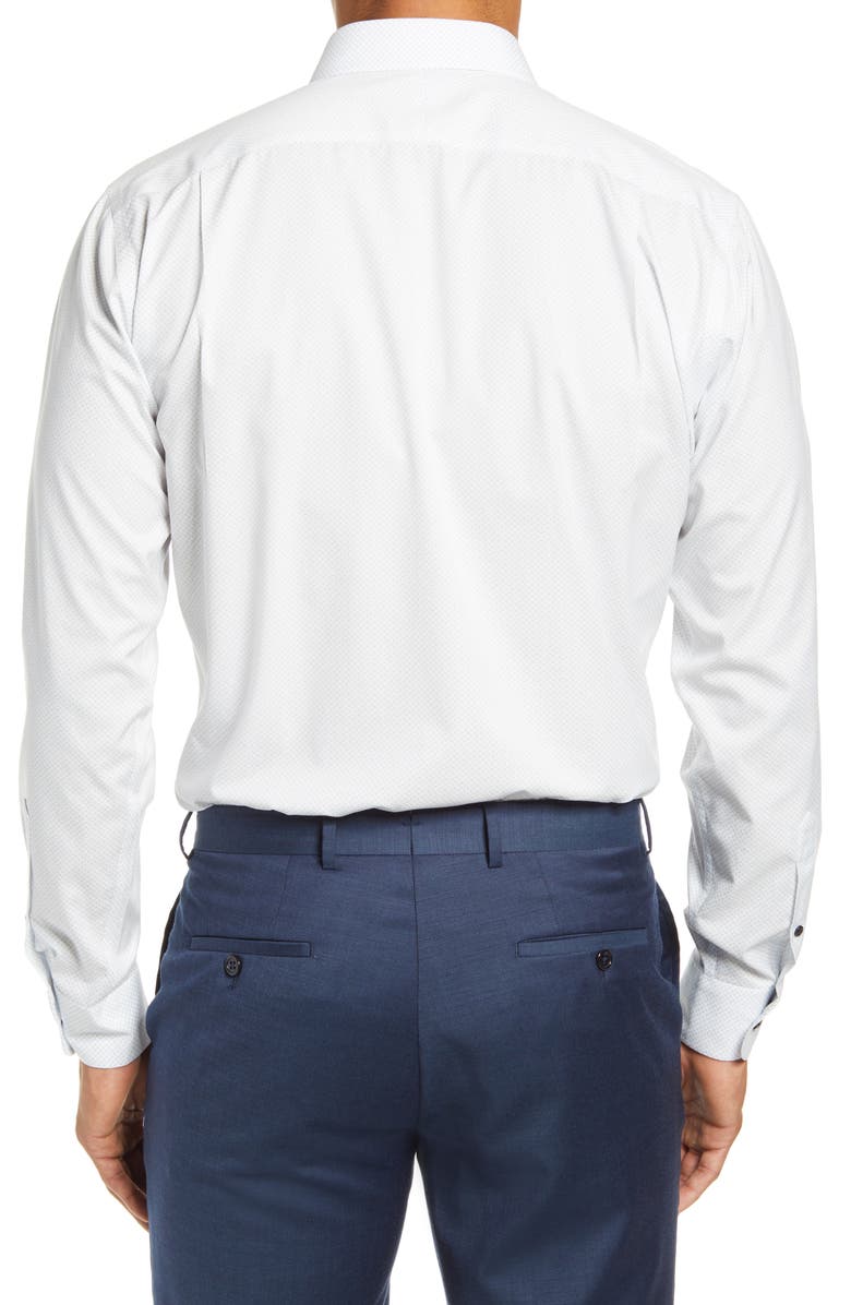 Nordstrom Trim Fit Non-Iron Stretch Dress Shirt, Alternate, color, 