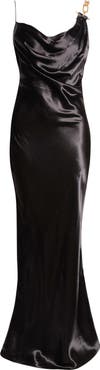 Balmain Chain Strap Satin Gown