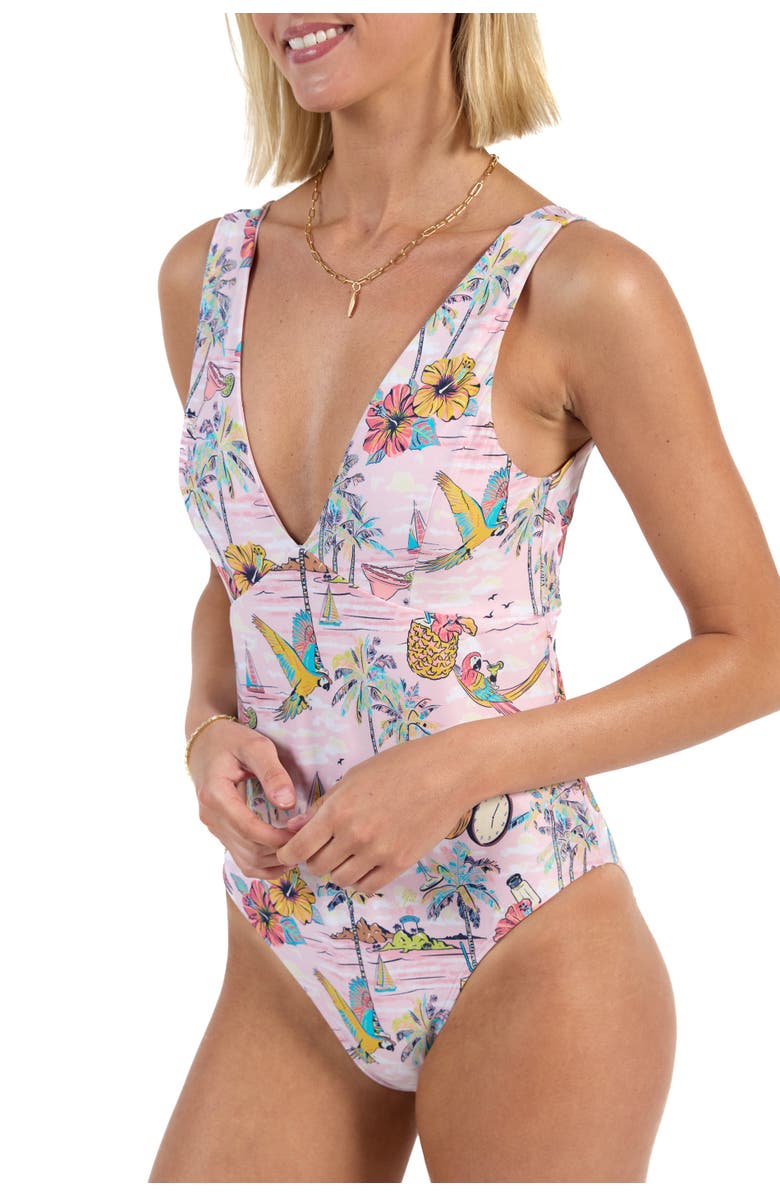 Kenny Flowers The Margaritaville Wastin' Away Again Sculpt One Piece, Alternate, color, Pink
