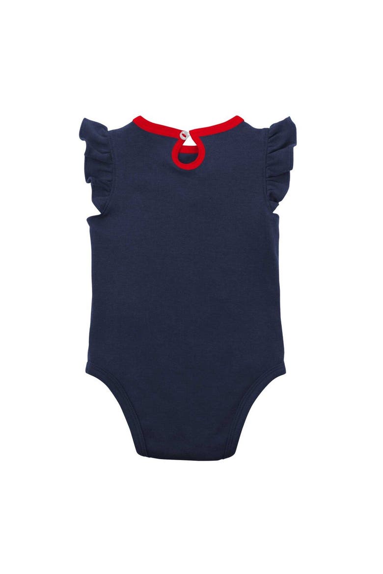 Girls Newborn & Infant Navy/Heather Gray Cleveland Guardians Little Fan Two-Pack Bodysuit Set, Alternate, color, Navy