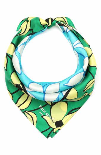 floral vines silk bandana scarf