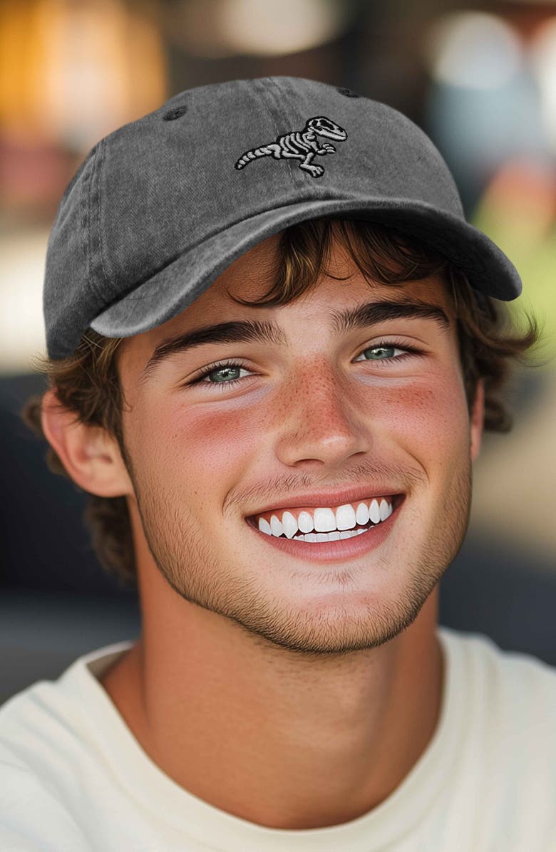 Dalix Fossil Embroidered Outdoor Hat, Alternate, color, Washed Black