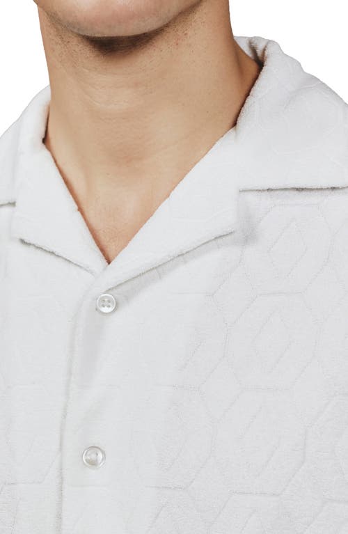 7 Diamonds American Me Slim Fit Short Sleeve Button-up Performance Shirt In White
