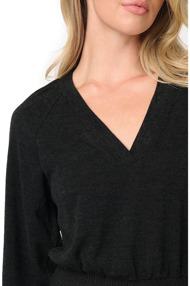 Long Sleeve Sweater Dress, Alternate, color, BLACK