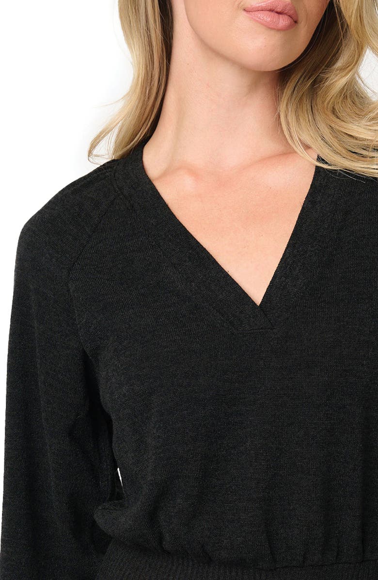 GIBSONLOOK Long Sleeve Sweater Dress, Alternate, color, Black