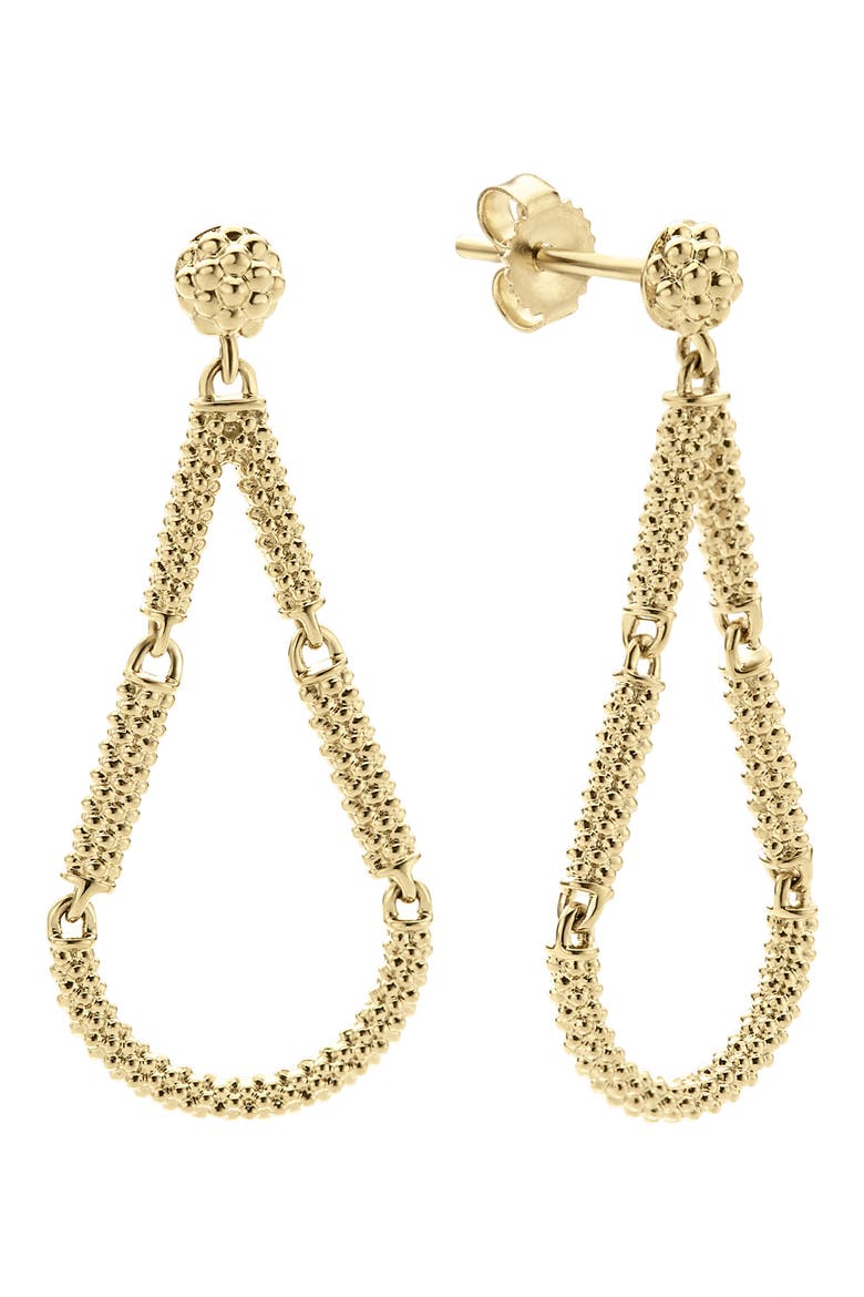Caviar Bead Teardrop Earrings, Alternate, color, GOLD