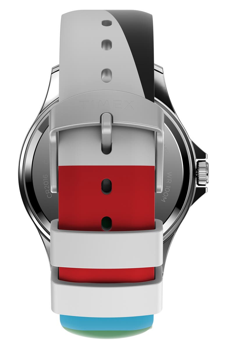 Timex<sup>®</sup> x Cynthia Rowley Navi XL Silicone Strap Watch, 38mm, Alternate, color,