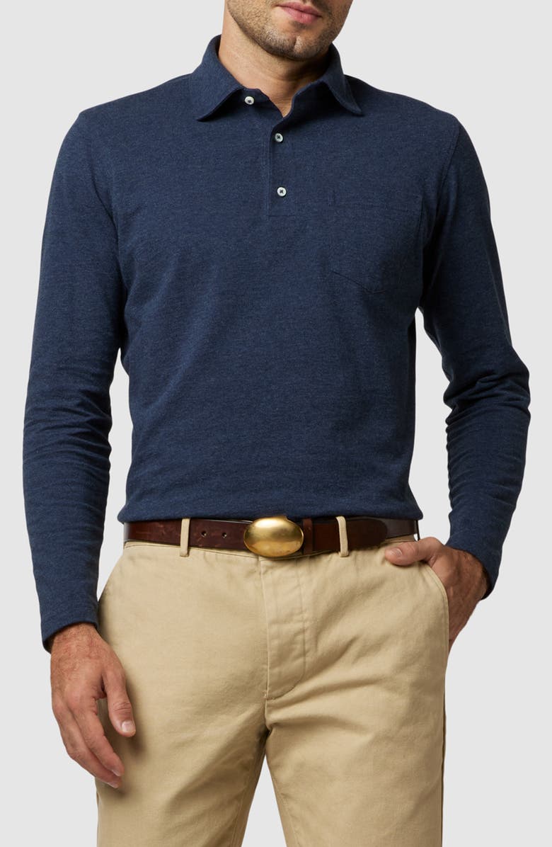 Sid Mashburn Long Sleeve Pima Cotton Piqué Polo, Main, color, 