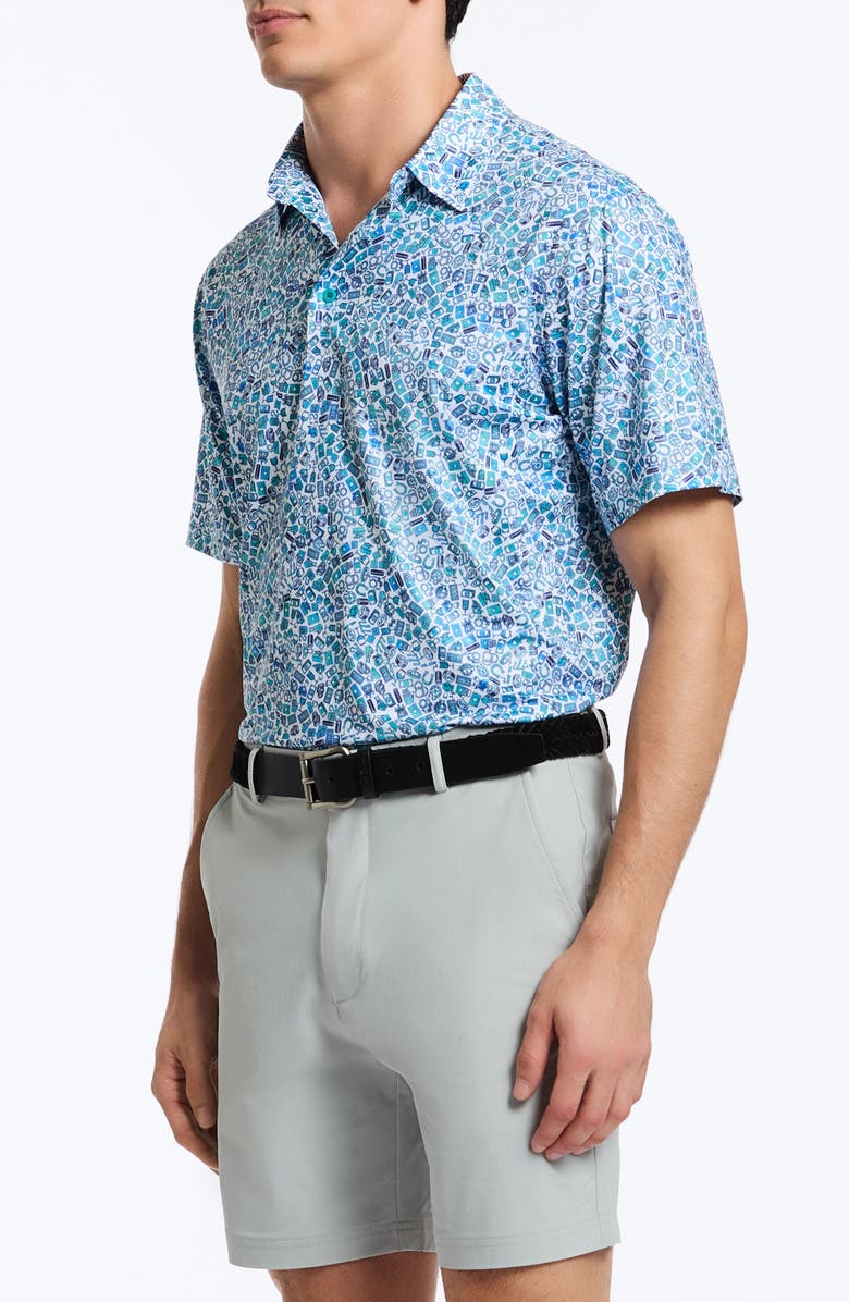 Robert Graham Lucky Stroke Golf Print Performance Polo, Alternate, color,