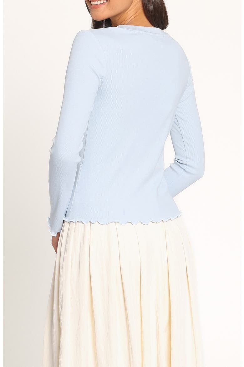 Nicoletta Henley Top, Alternate, color, PALE BLUE