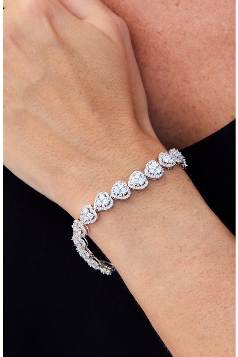 Heart Link Bracelet, Alternate, color, WHITE
