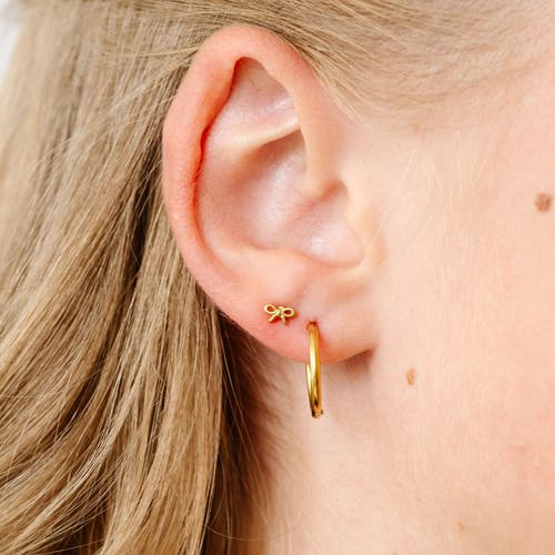 Pip Pop Mini Bow Stud Earrings In Gold