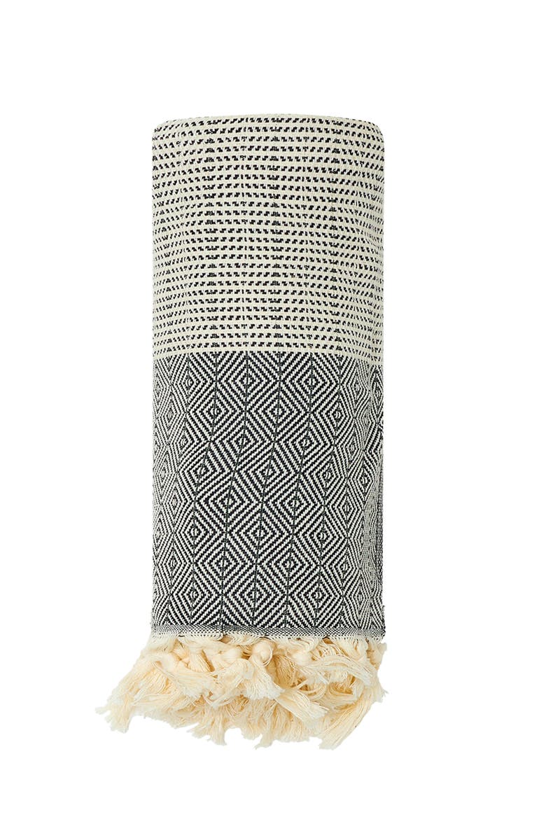 Casa Blanket / Throw, Main, color, El Nido Black / Off White