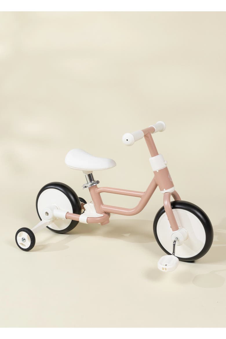 Tricycle with Push Handle & Training Wheels, Alternate, color, Petunia