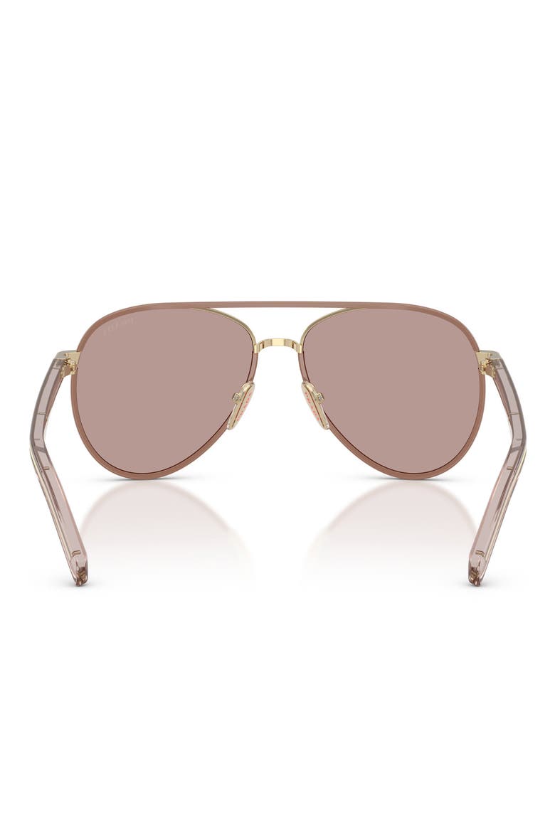 59mm Pilot Sunglasses, Alternate, color, PALE GOLD/ LIGHT PURPLE BROWN