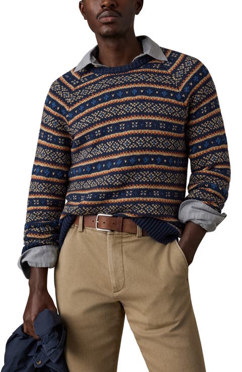 Nordic Fair Isle Organic Cotton Crewneck Sweater