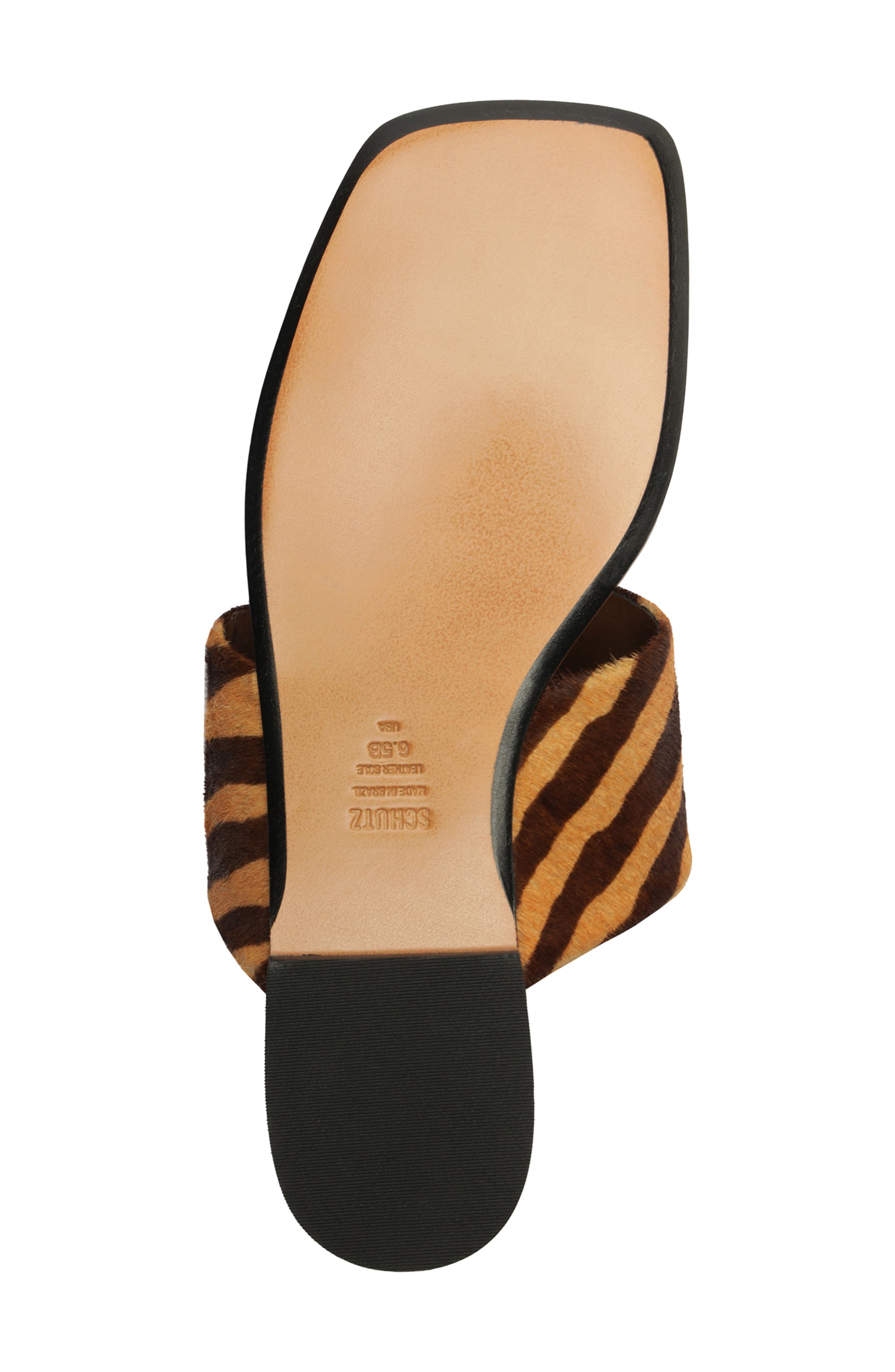 Schutz Martha Slide Sandal, Alternate, color, Natural/ Pecan Brown