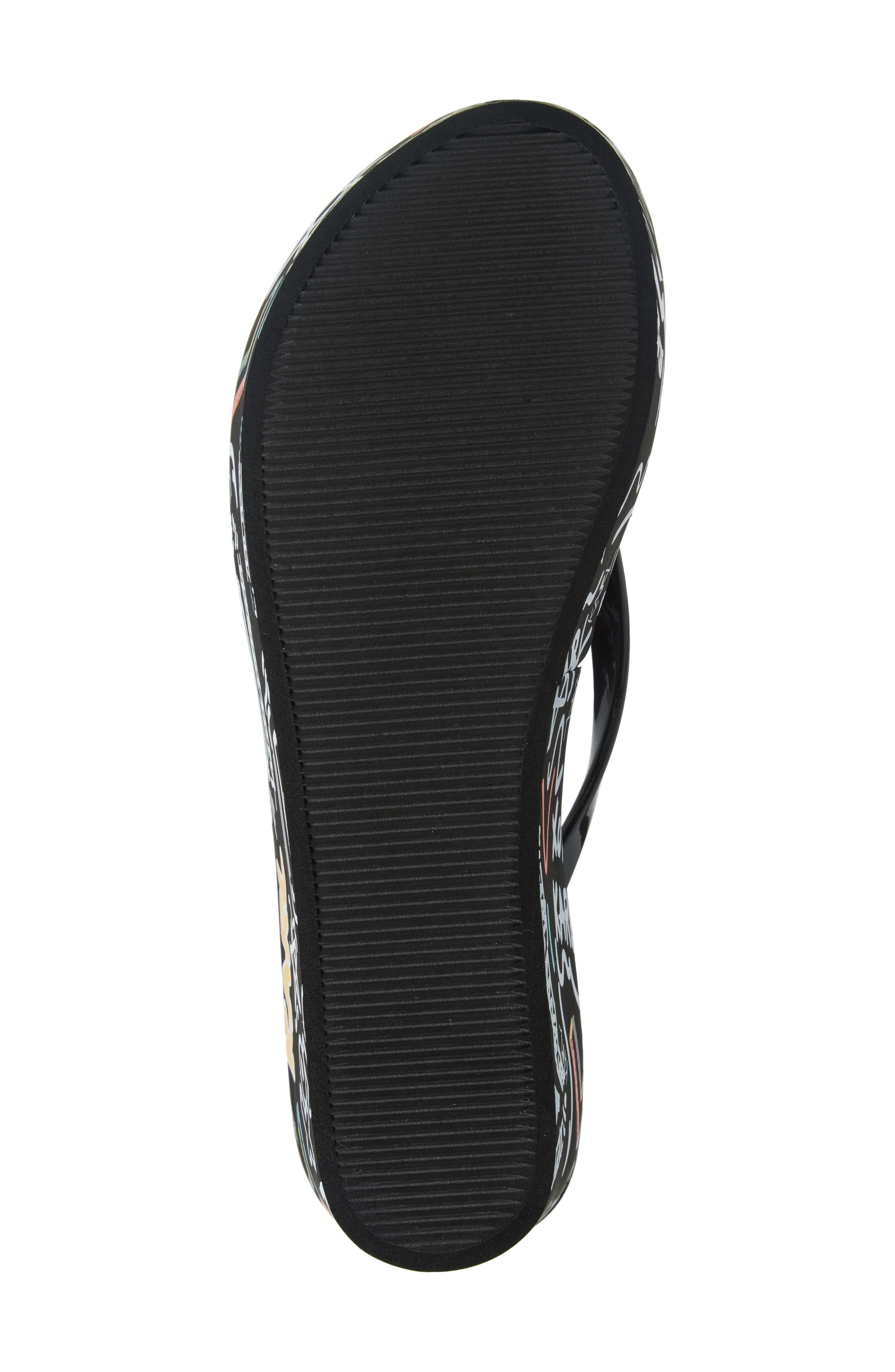 KARL LAGERFELD PARIS Nola Graffiti Platform Flip Flop, Alternate, color, Black Multi