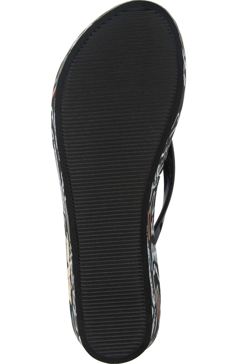 KARL LAGERFELD PARIS Nola Graffiti Platform Flip Flop, Alternate, color, Black Multi