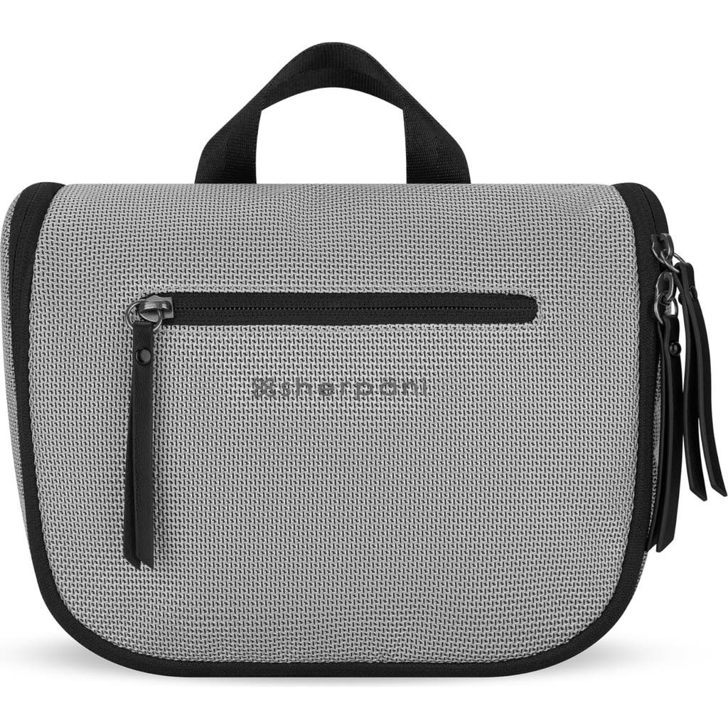 Sherpani Co-pilot, Travel Toiletry Bag, Hanging Cosmetic Organizer, Water Resistant Makeup Bag, Show In Silver