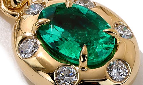 Mark Henry Aurum Oval 18k Gold Emerald Pendant Necklace In Gold
