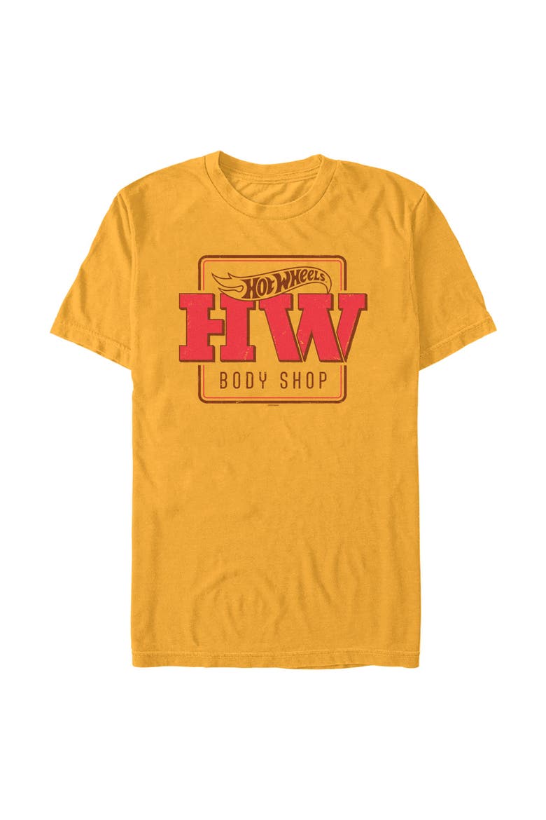 Men's Hot Wheels HW Body Shop Frame  Graphic T-Shirt, Main, color, Gold