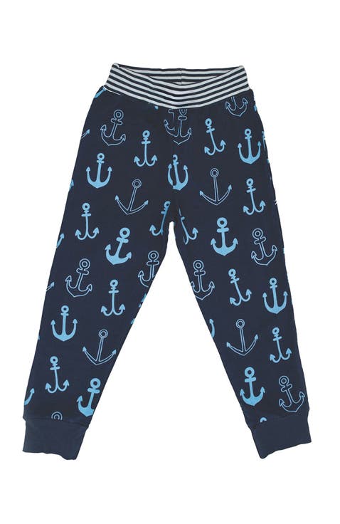 Organic Cotton Anchor Print Joggers (Little Kid, Toddler)